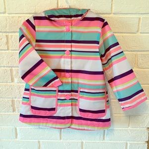 Carter's-Toddler Girl Striped Raincoat